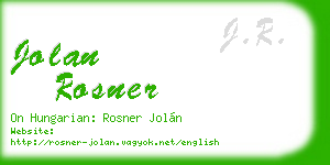 jolan rosner business card